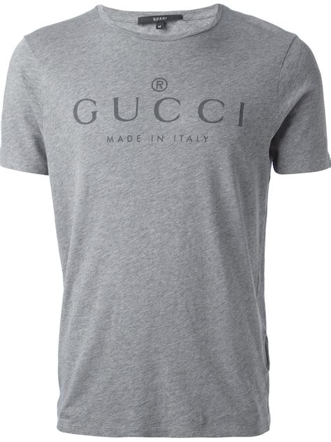 gucci grey|Gucci logo t shirt.